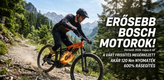 Bosch eBike motorfrissítés májusban — 120 Nm, 600% rásegítés, eShift és új gyorstöltő