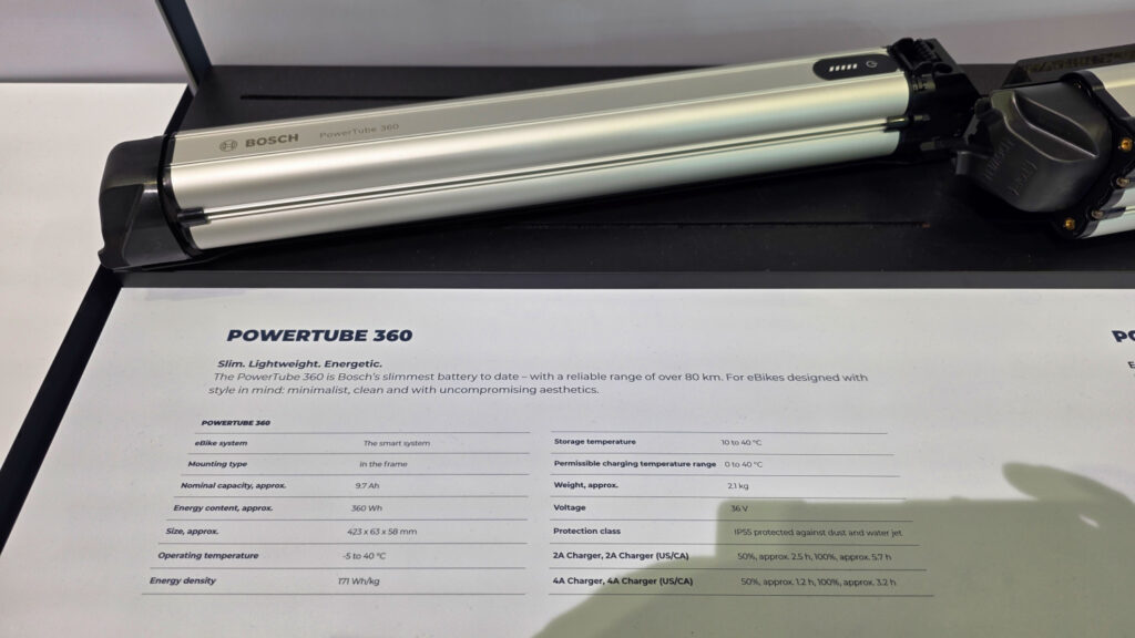 Bosch PowerTube 360 akkumulátor adatlapja