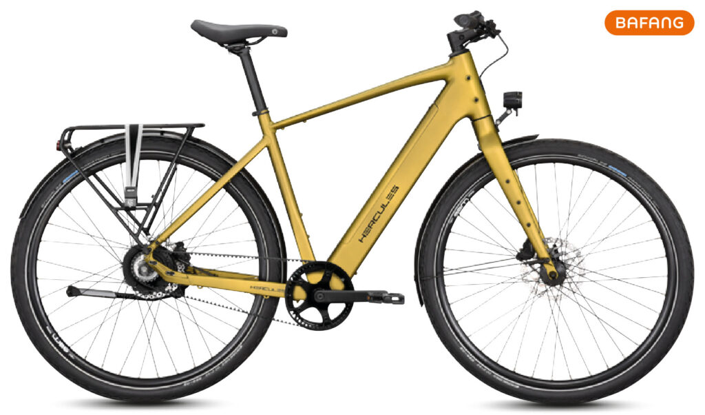 Hercules Urbanico One 2027 városi e-bike integrált kijelzővel